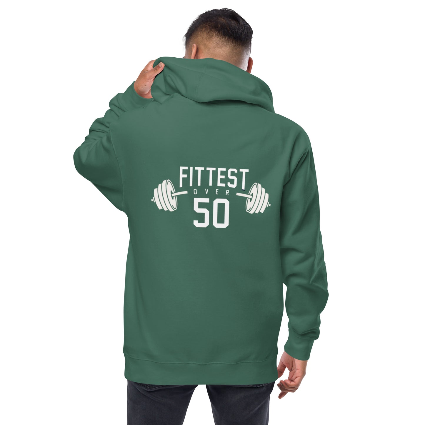 Fittest Over 50 Unisex fleece zip up hoodie
